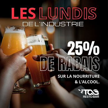 LUNDI DE L'INDUSTRIE 25% DE RABAIS